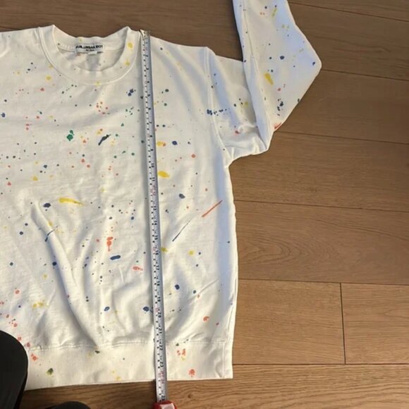 Suburban Riot white sweatshirt with paint splatters - Picture 7 of 7